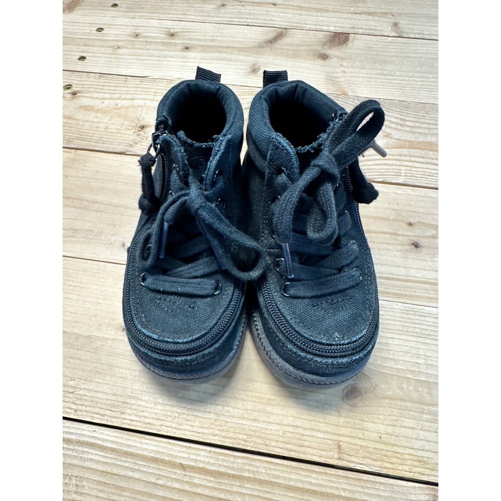Billy Footwear Kids Classic High Top Black Canvas Zipper Sneakers Size 6 Toddler - Picture 2 of 5